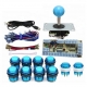 Kit Arcade Usb 1 Palancas 10 Botones Iluminados Azul